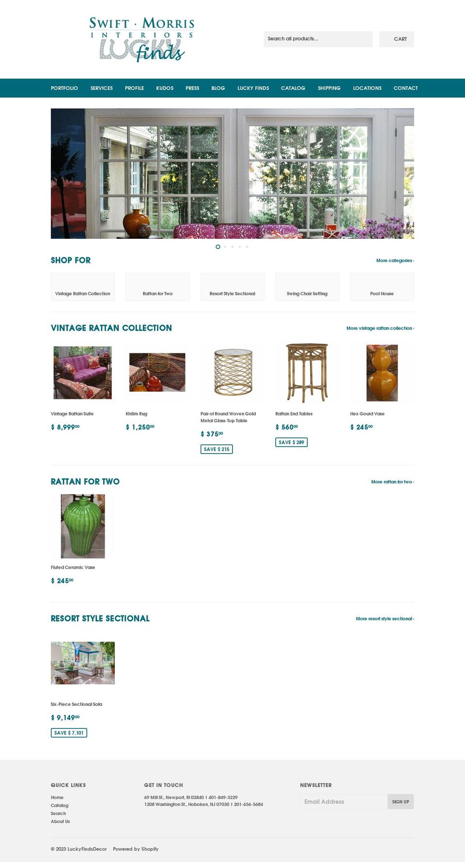 luckyfindsdecor.com shopify website screenshot