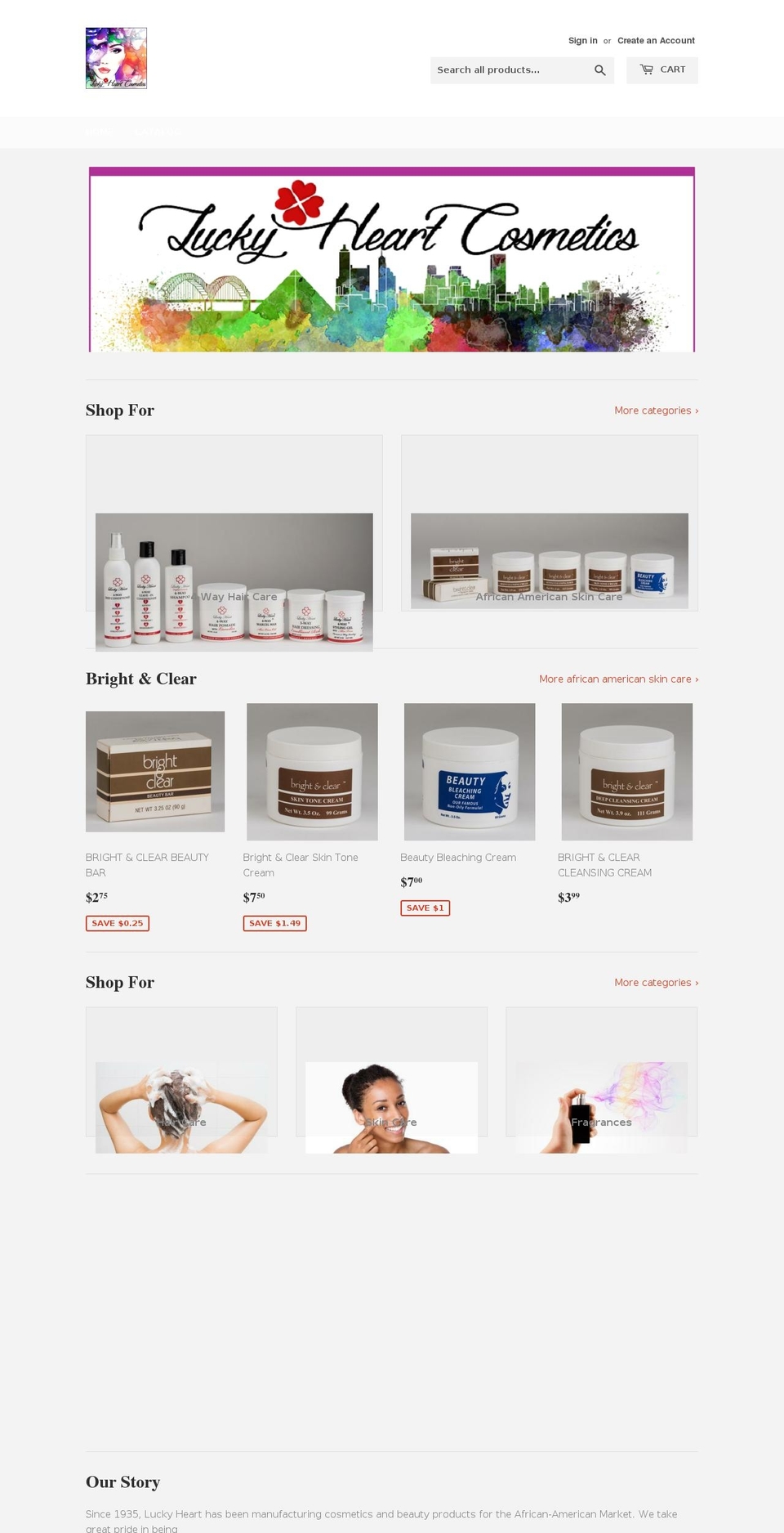 luckyheart.com shopify website screenshot