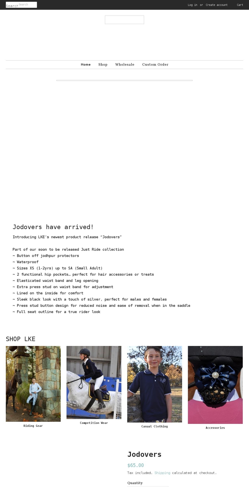 luckykidsequine.com.au shopify website screenshot