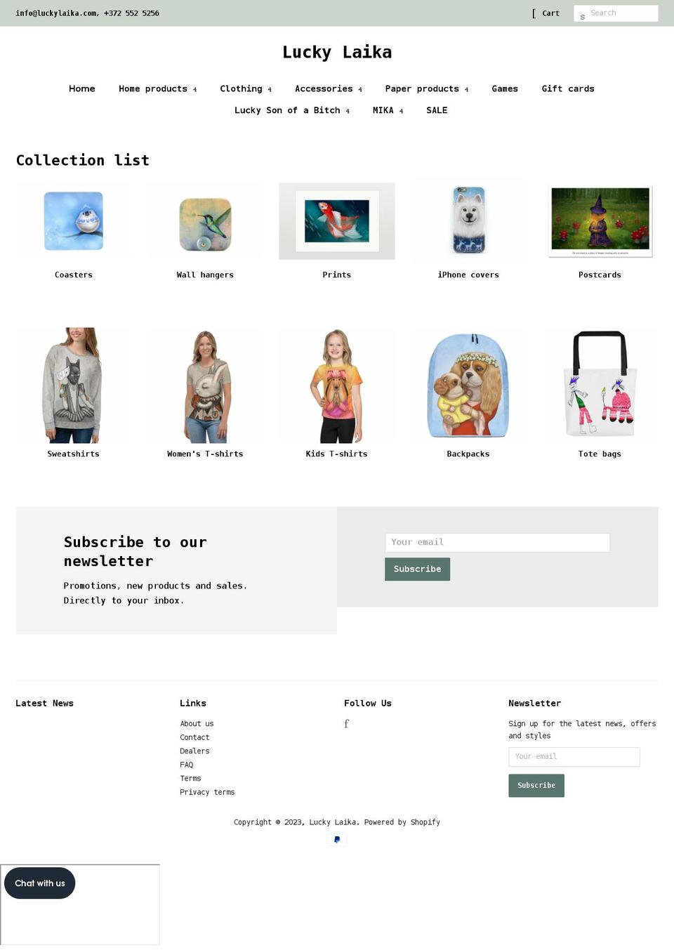 luckylaika.com shopify website screenshot