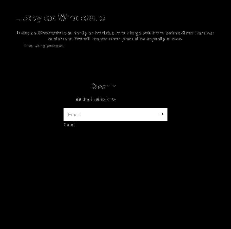luckyleowholesale.com shopify website screenshot