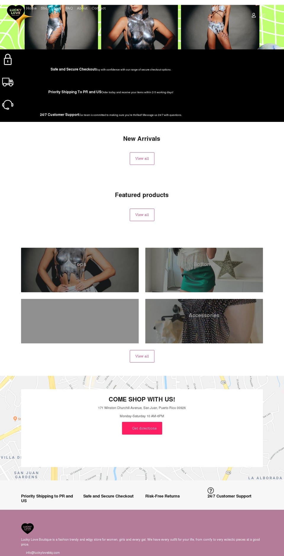 luckylovebtq.com — Shopify storefront screenshot