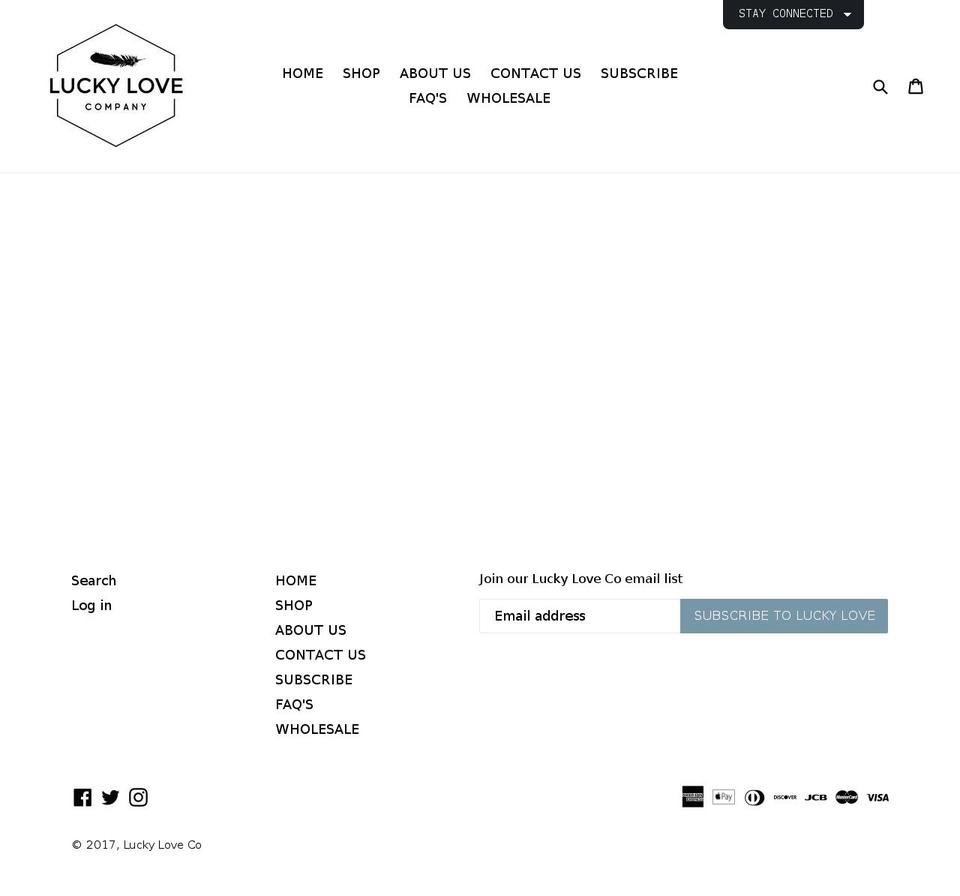 luckyloveco.com shopify website screenshot