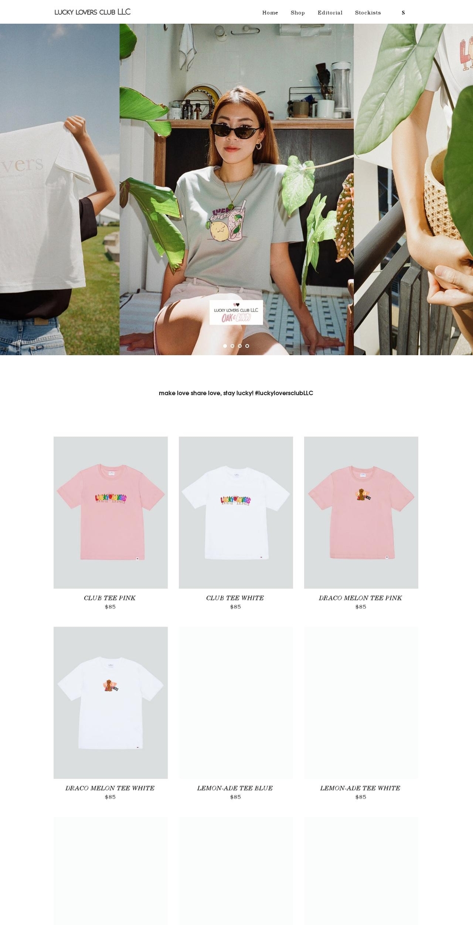 luckyloversclub.com shopify website screenshot