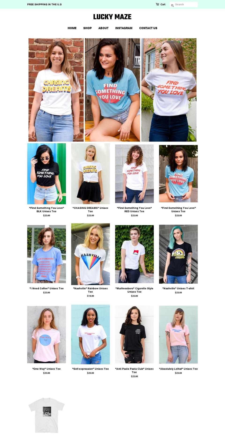 luckymaze.com — Shopify storefront screenshot