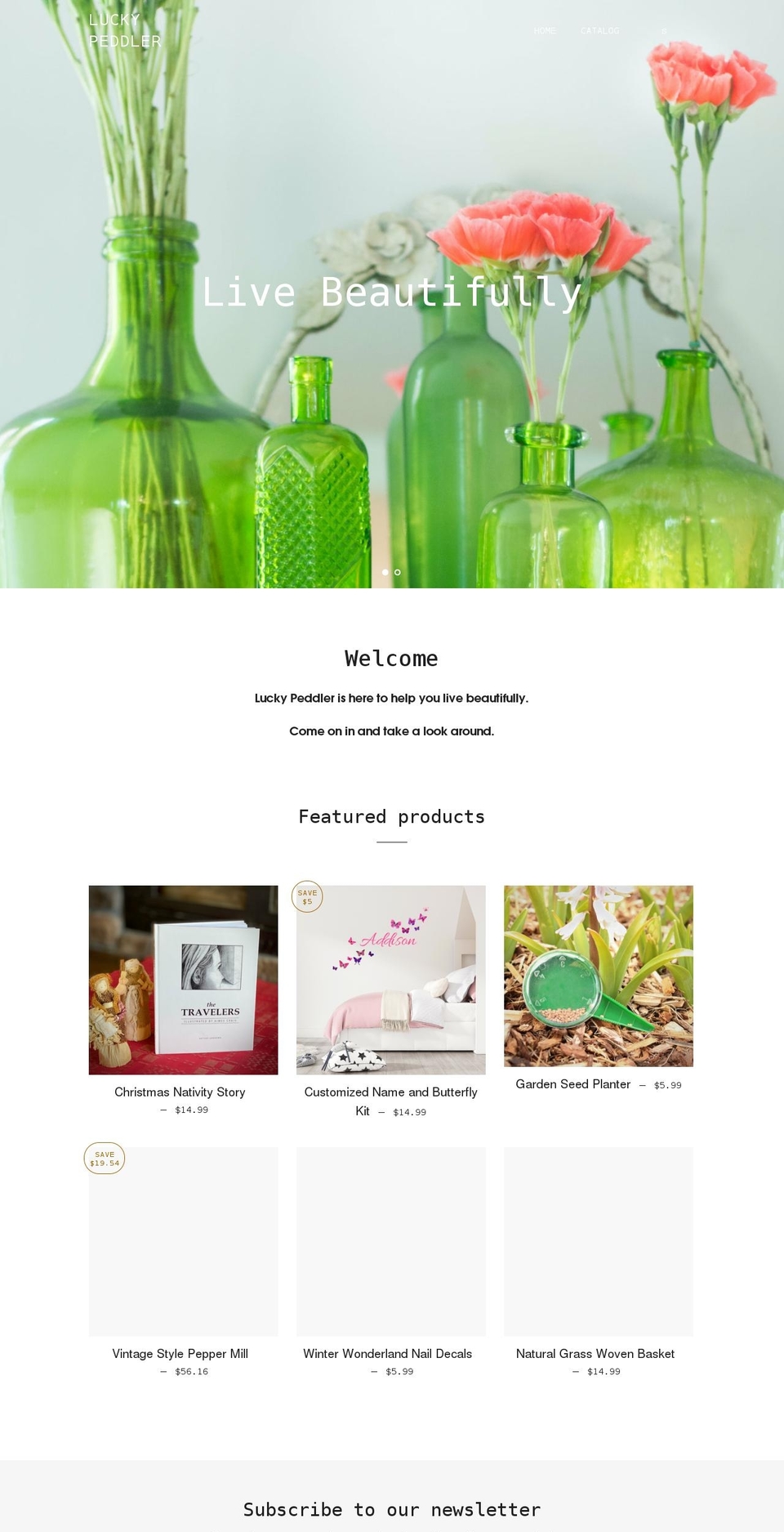 luckypeddler.com shopify website screenshot