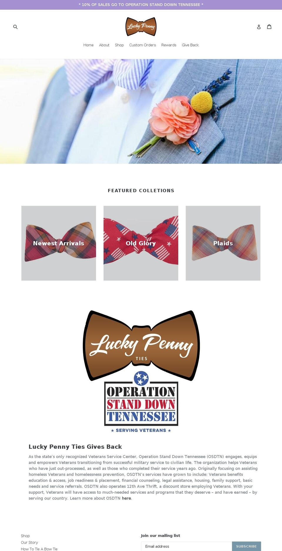luckypennyties.com — Shopify storefront screenshot