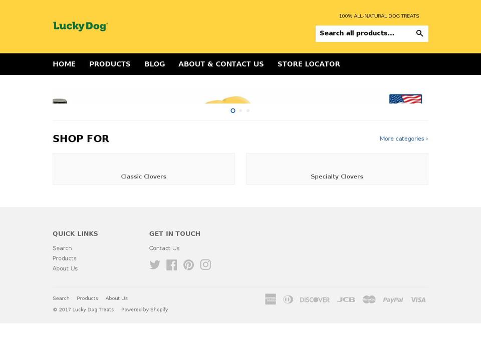 luckypetbrand.com shopify website screenshot