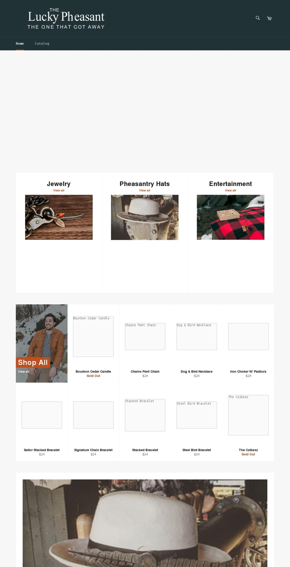 luckypheasant.com shopify website screenshot