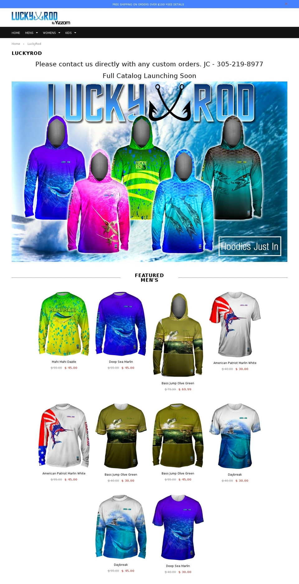 luckyrod.com shopify website screenshot