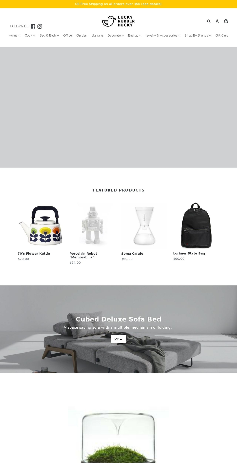 luckyrubberducky.com — Shopify storefront screenshot