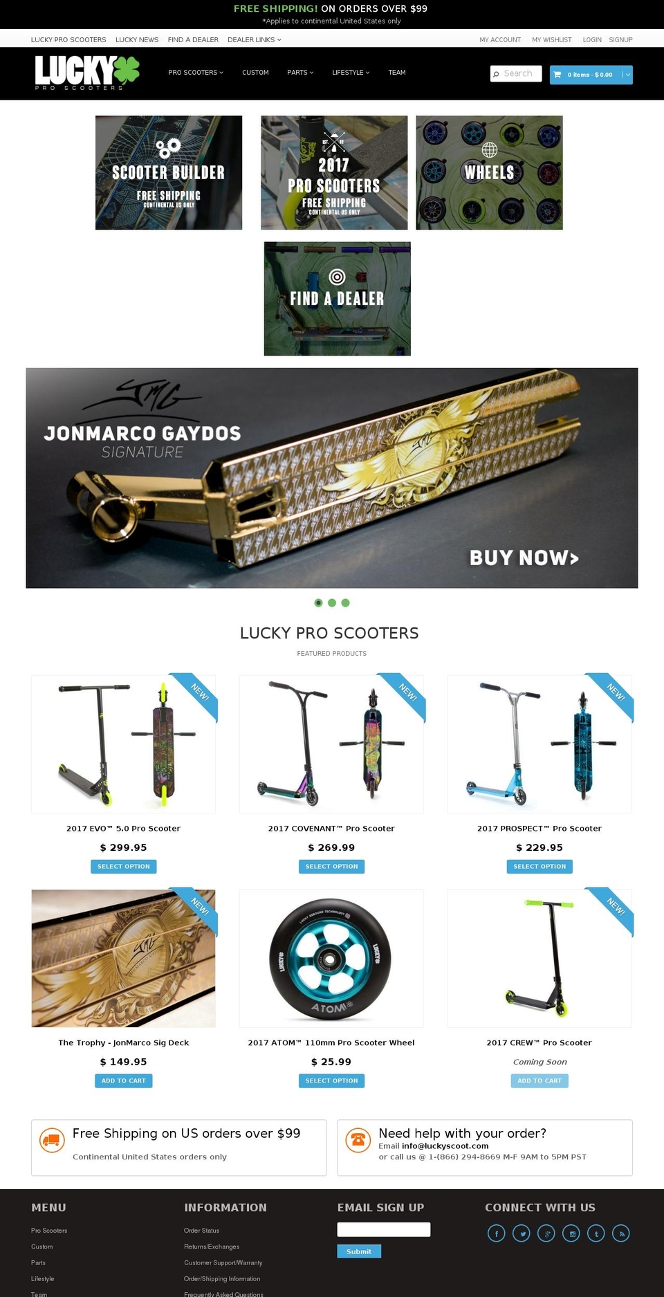 Mode Shopify theme site example luckyscooters.com