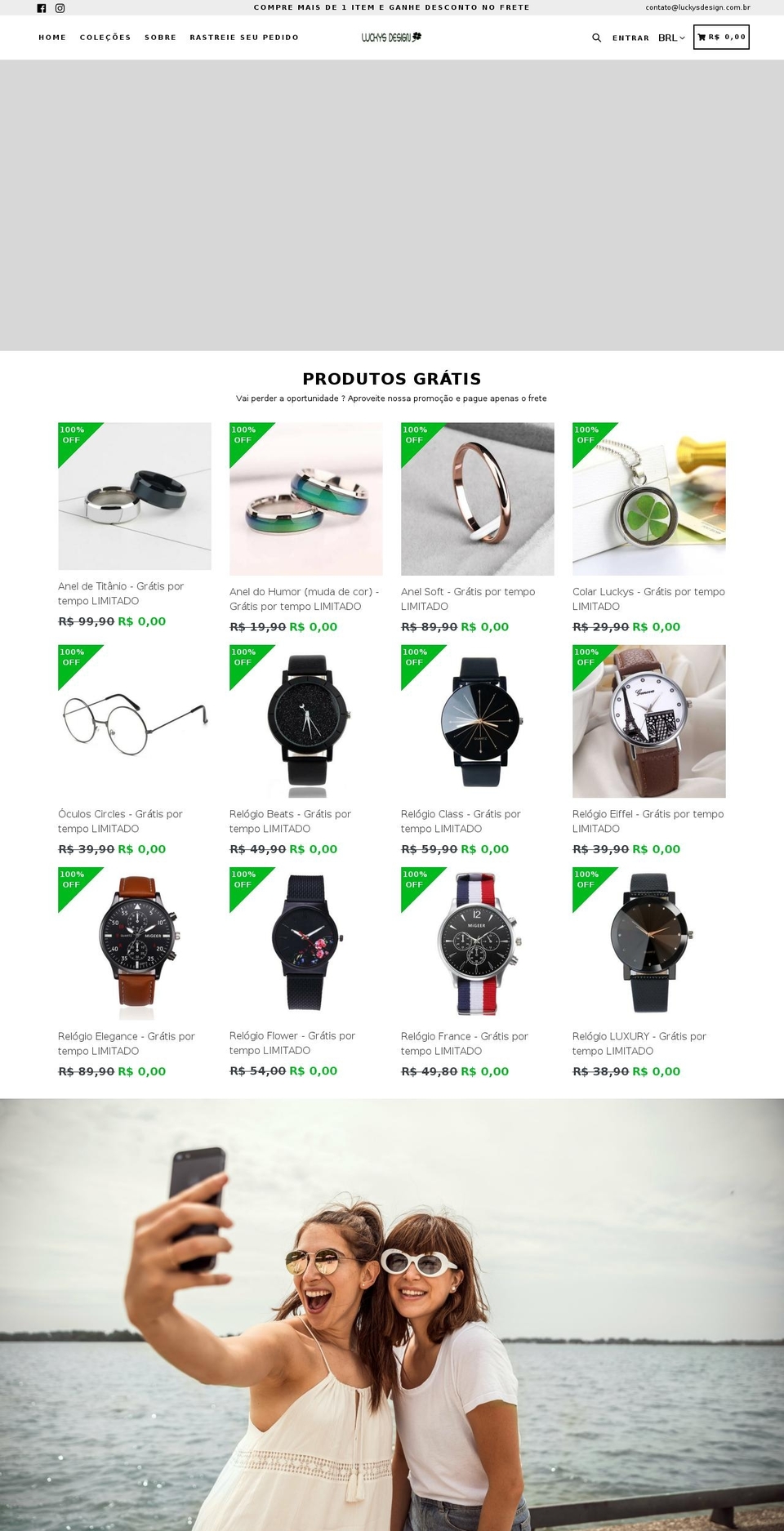 luckysdesign.com.br shopify website screenshot