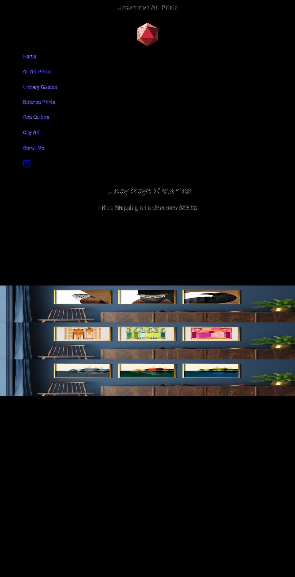 luckyskyegraphics.com — Shopify storefront screenshot