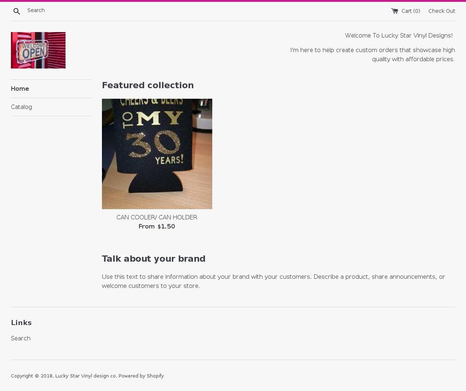 luckystarvinyl.com — Shopify storefront screenshot