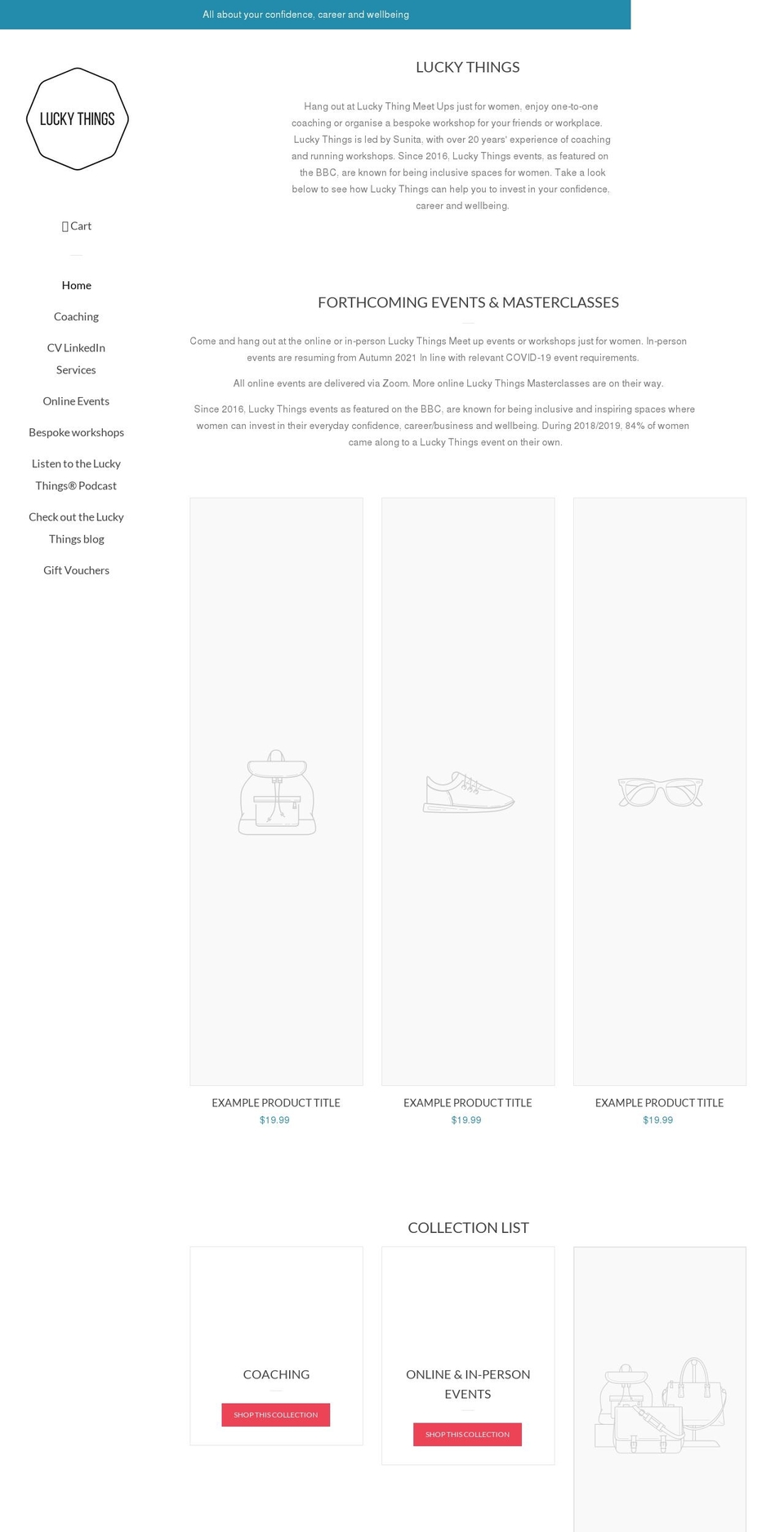 luckythings.store shopify website screenshot