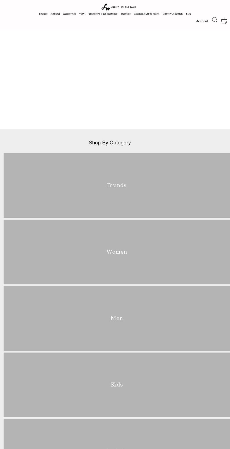 luckywholesale.net shopify website screenshot
