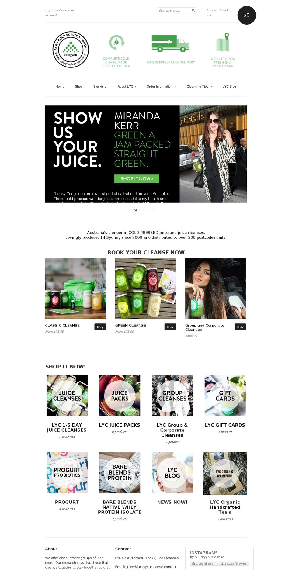 Broadcast Shopify theme site example luckyyoucleanse.com.au