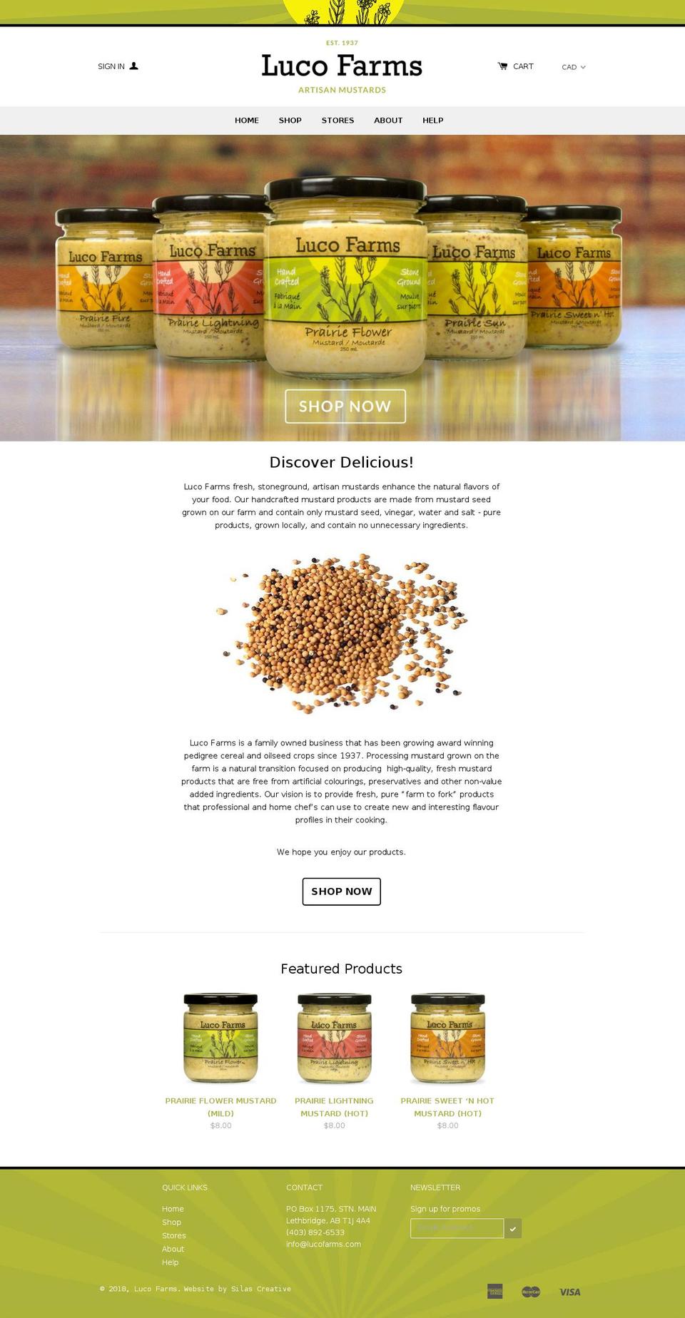 lucofarms.com — Shopify storefront screenshot