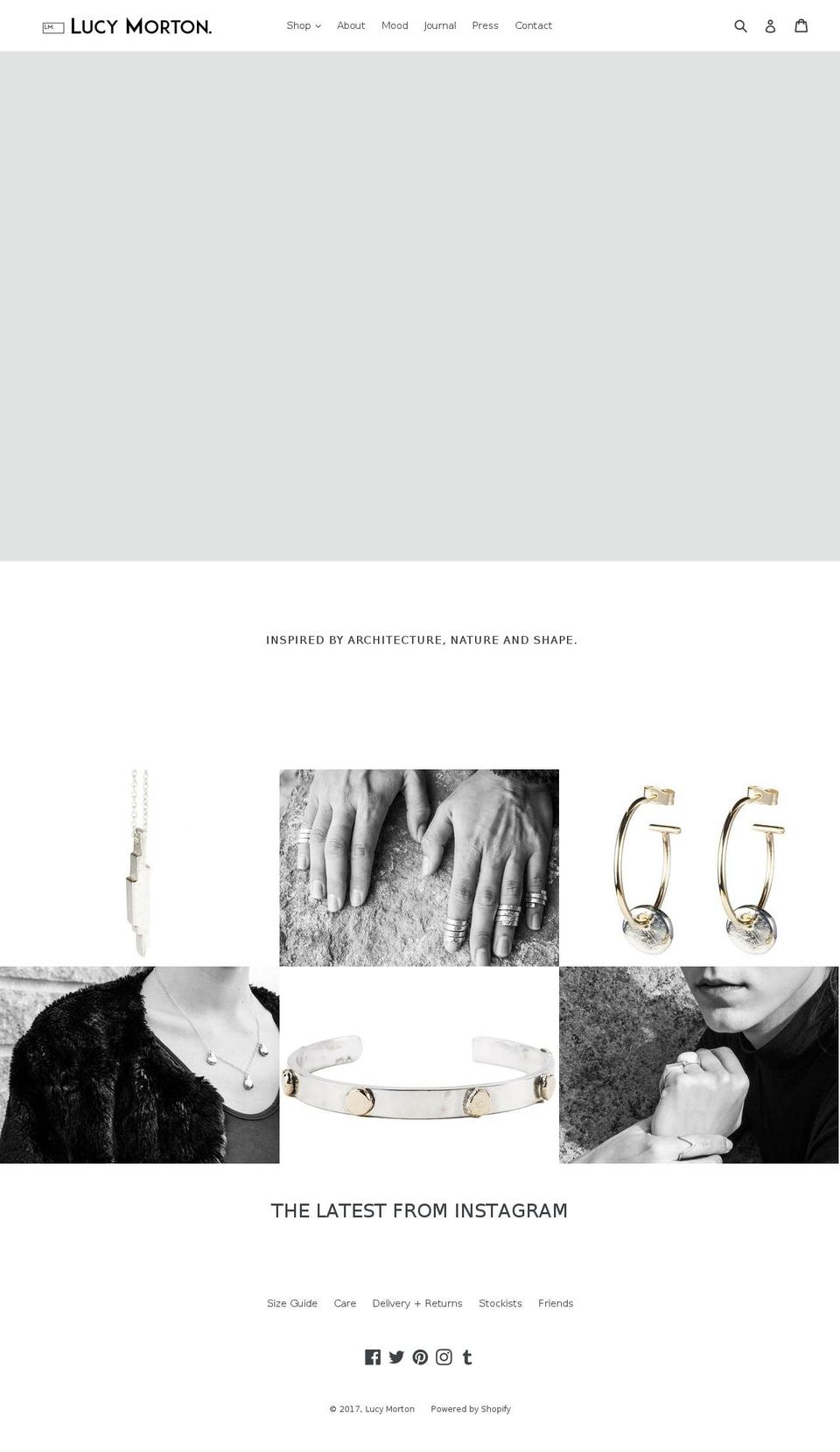 lucy-morton.com shopify website screenshot