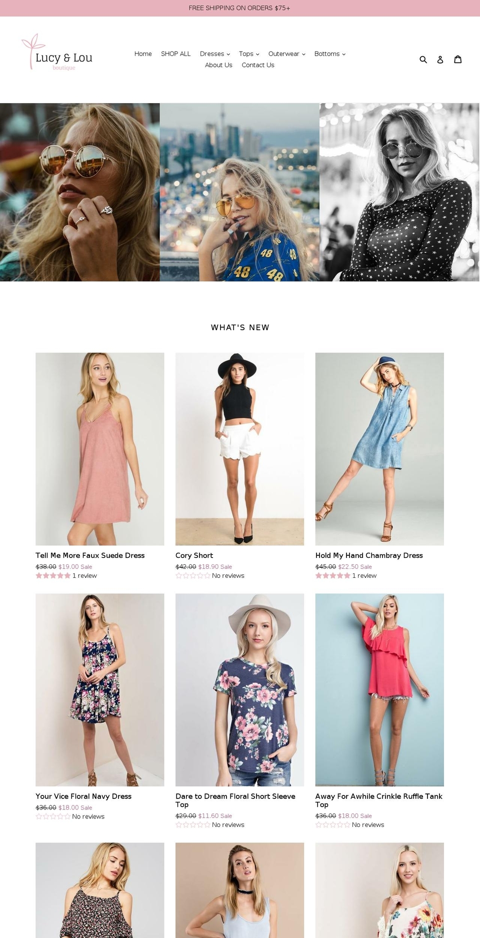 lucyandlou.com — Shopify storefront screenshot