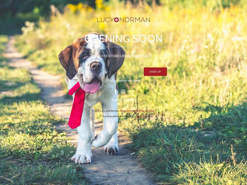 lucyandnorman.com shopify website screenshot