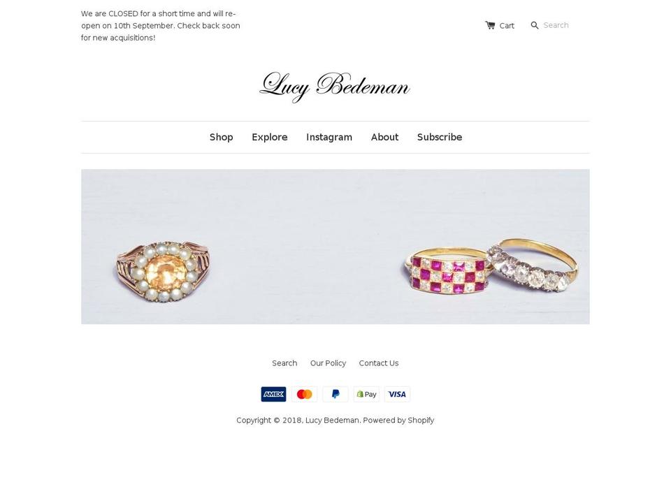 lucybedeman.com — Shopify storefront screenshot