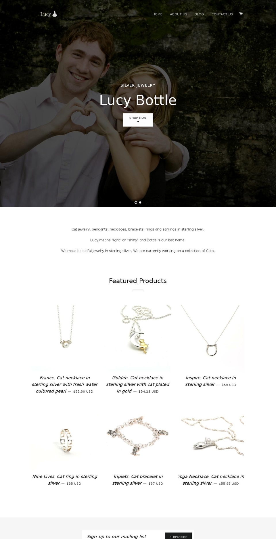 lucybottle.com shopify website screenshot