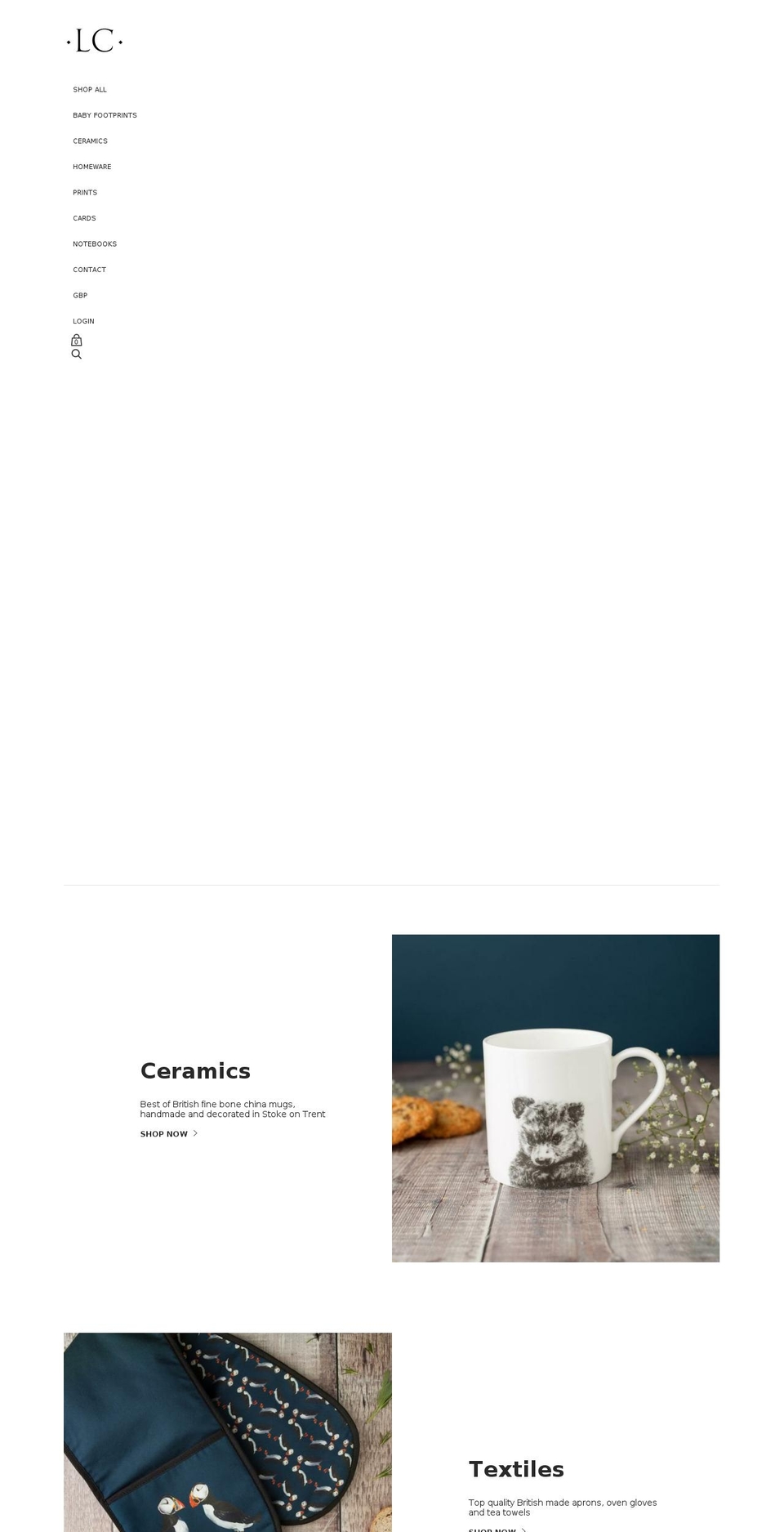 lucycoggle.com — Shopify storefront screenshot