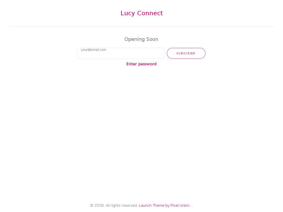 Copy of Launch Shopify theme site example lucyconnect.com