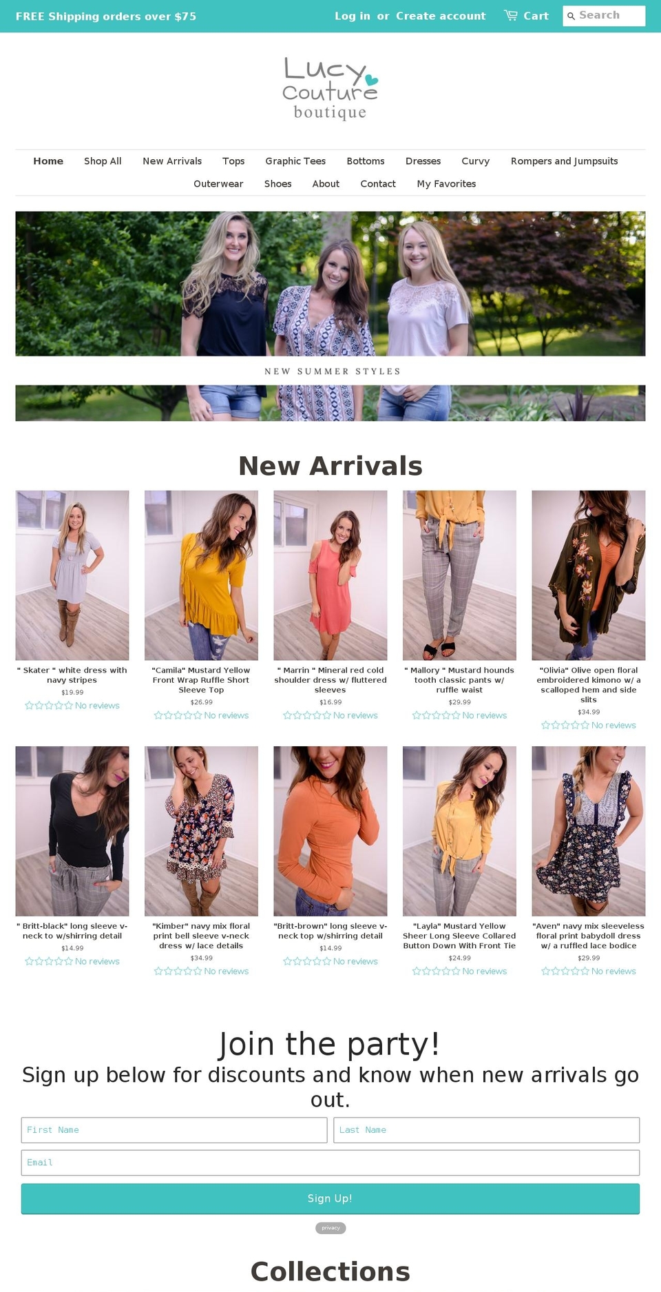 lucycoutureboutique.com — Shopify storefront screenshot