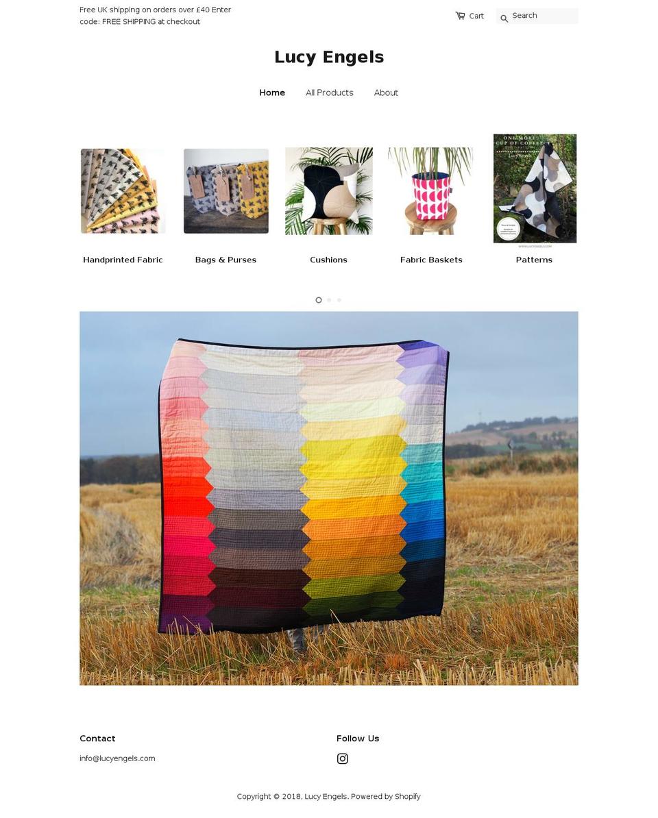 lucyengels.com — Shopify storefront screenshot