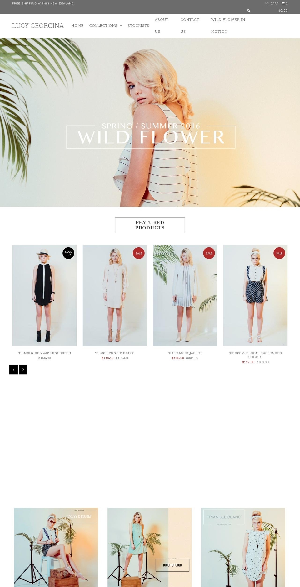 lucygeorgina.com shopify website screenshot