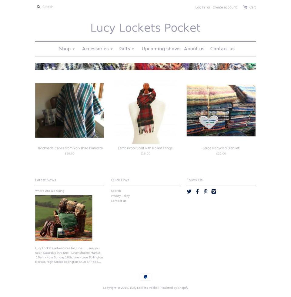 lucylocketsgifts.co.uk shopify website screenshot