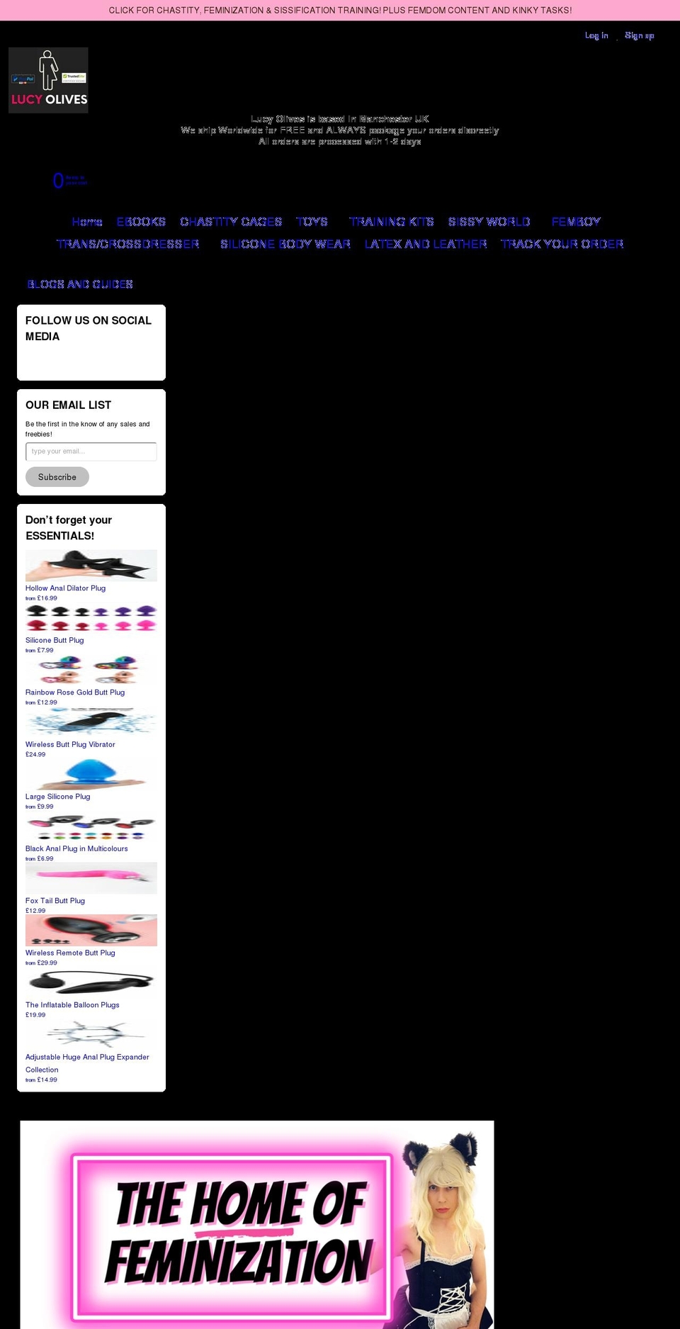 lucyolives.com shopify website screenshot