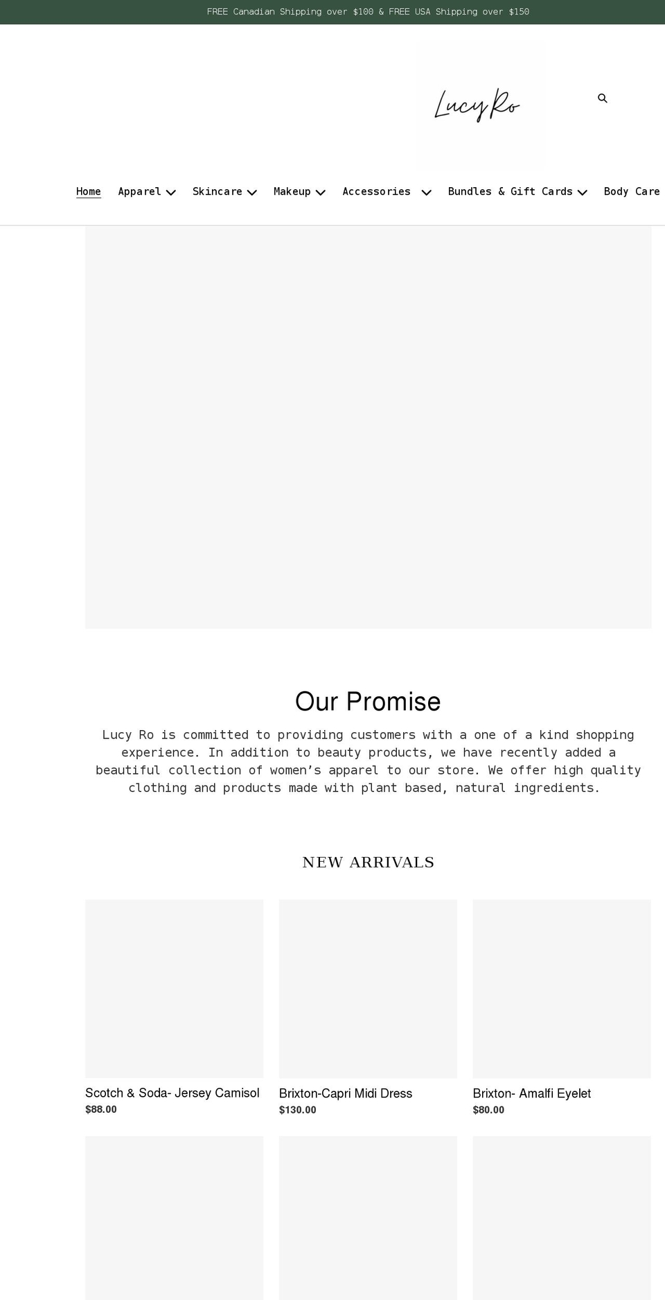 lucyro.ca shopify website screenshot