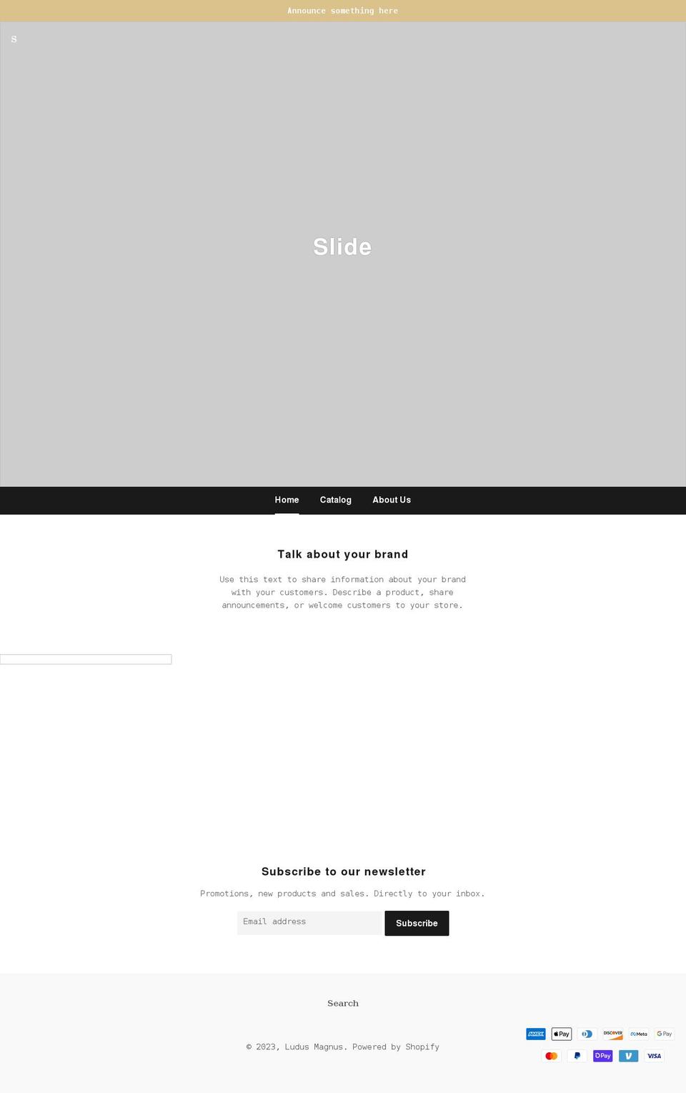 ludasmagnus.myshopify.com shopify website screenshot