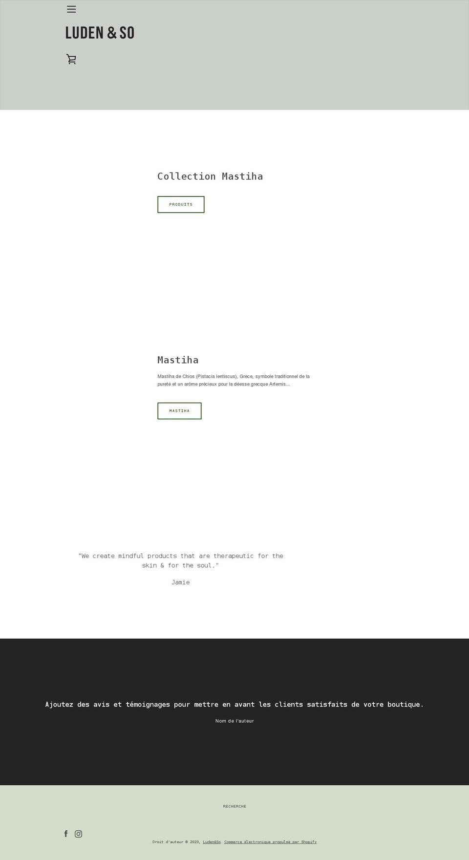 luden-so.com shopify website screenshot