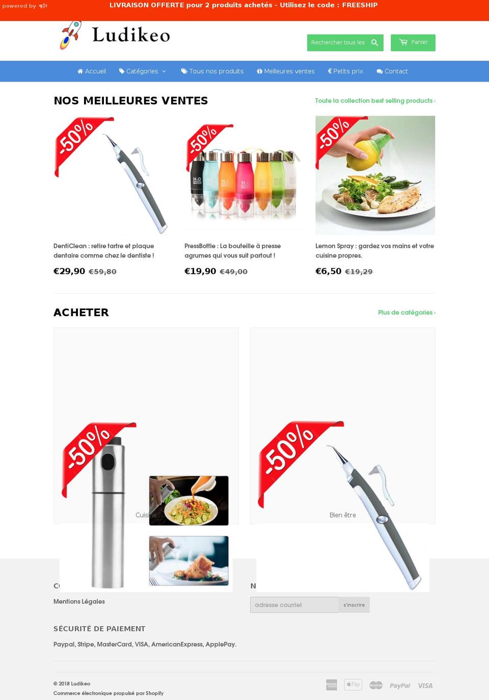 ludikeo.com — Shopify storefront screenshot
