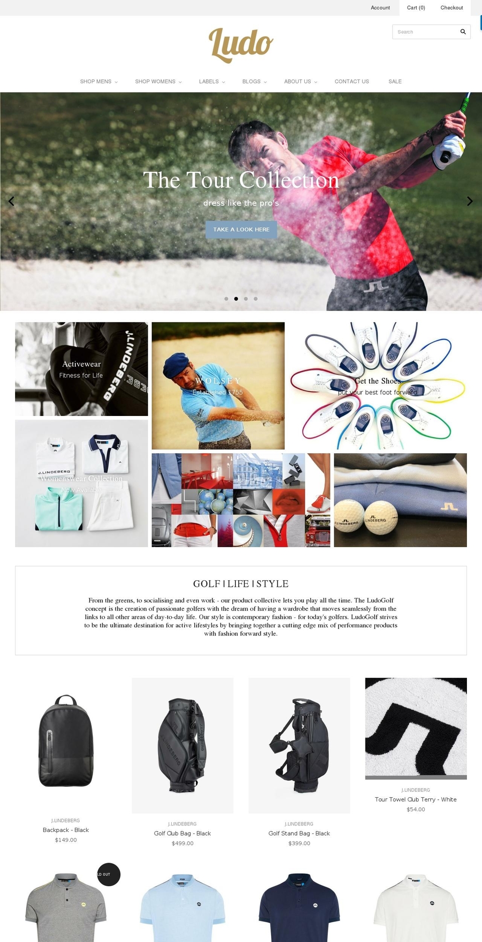 ludogolf.com — Shopify storefront screenshot