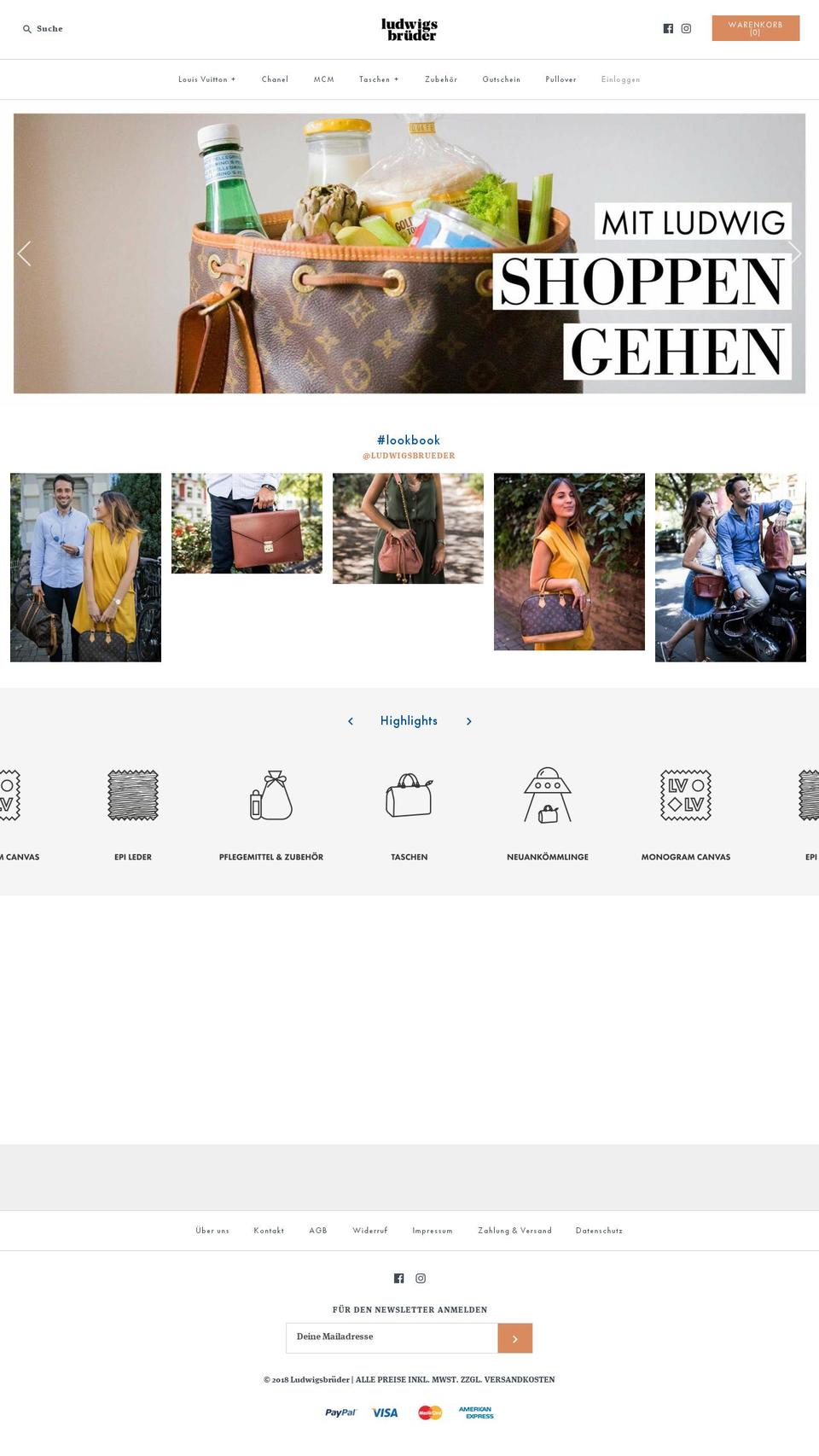 ludwigsbrueder.com — Shopify storefront screenshot