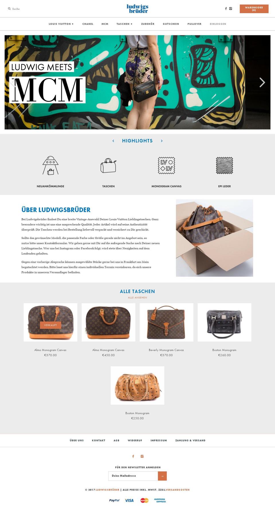 ludwigsbrueder.de shopify website screenshot