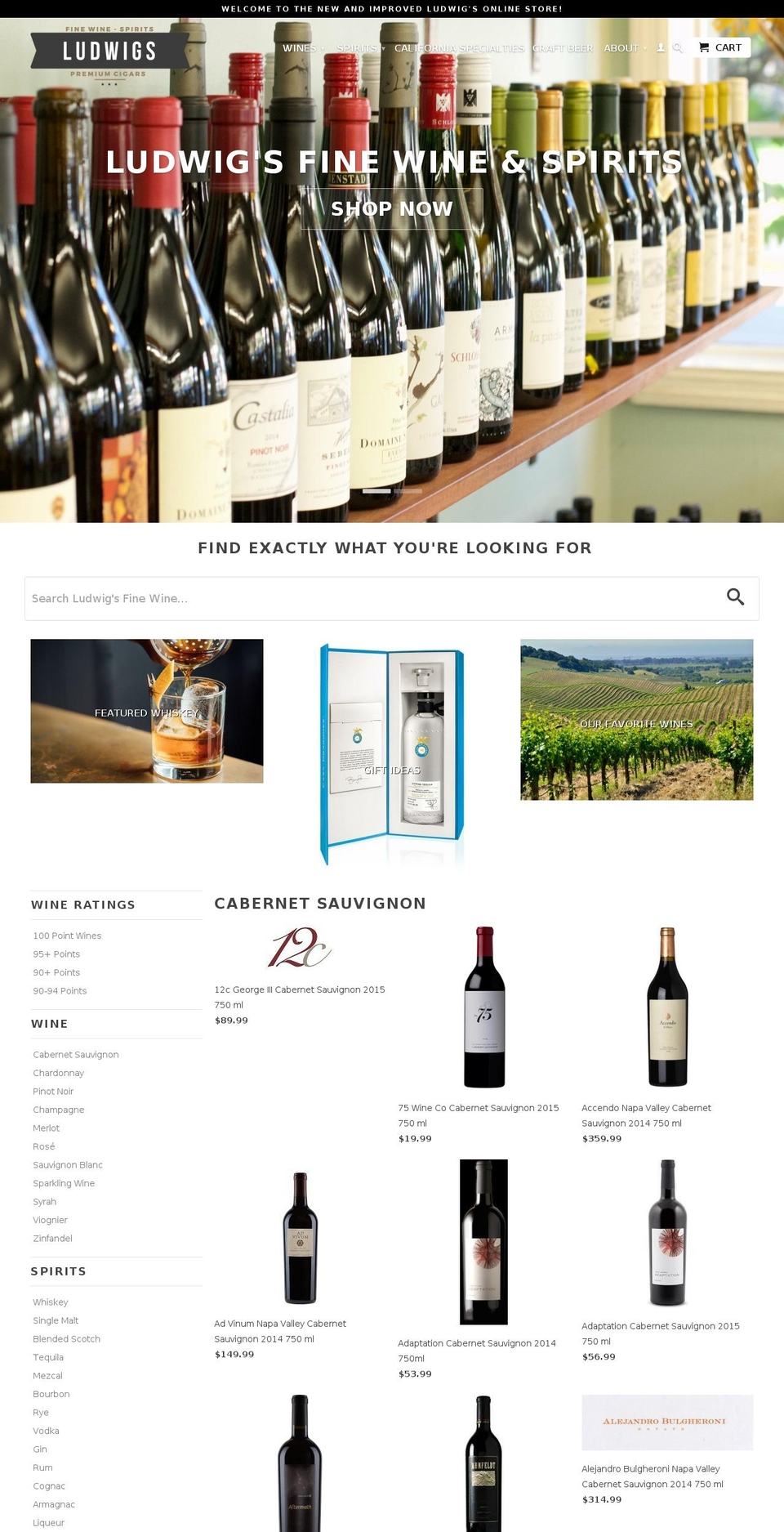 Copy of [Plus]  Ludwigs Wine - Fix quantity adj... Shopify theme site example ludwigswines.com