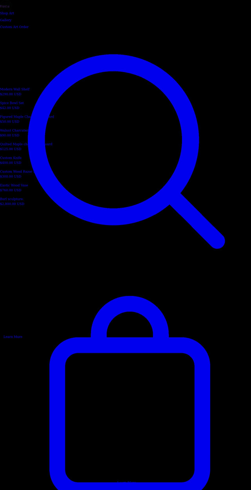 ludwigwoodart.com shopify website screenshot