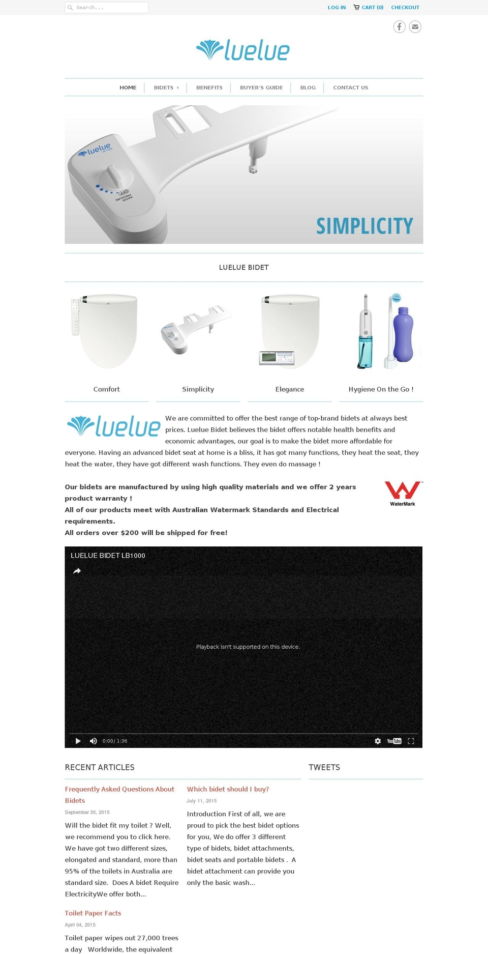 luelue.com.au shopify website screenshot