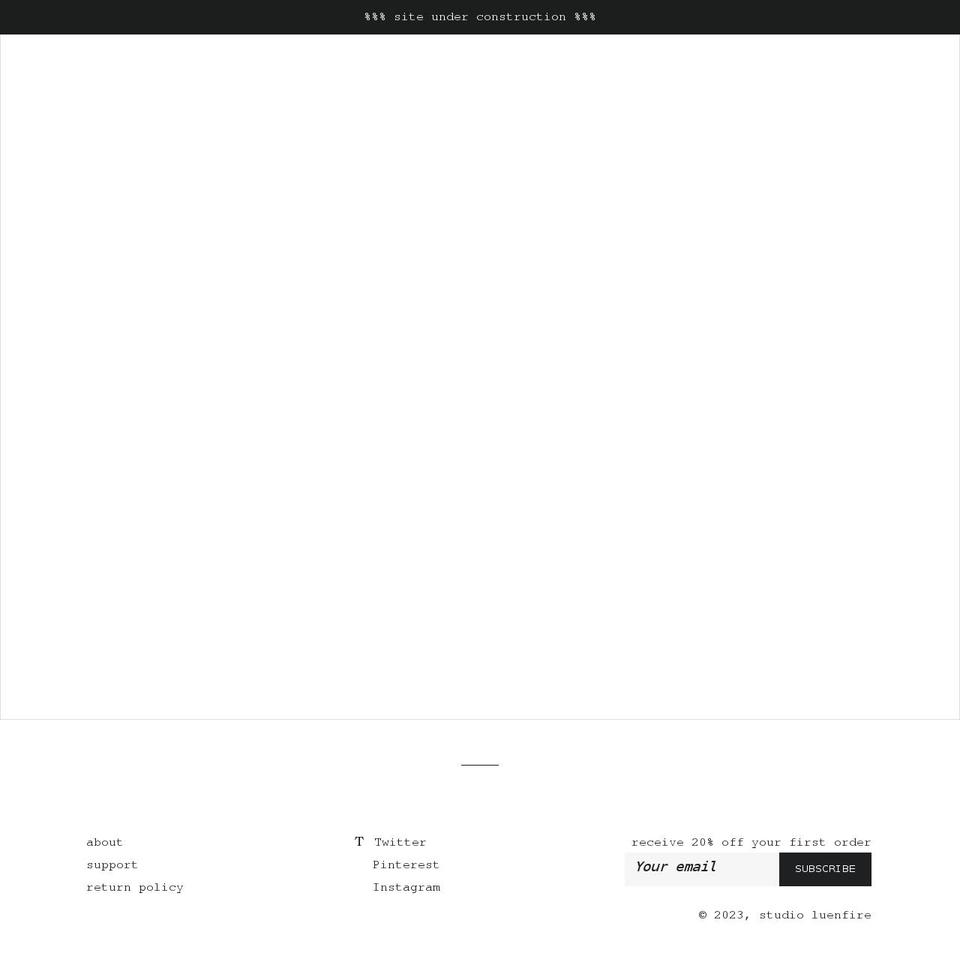 luenfire.com shopify website screenshot
