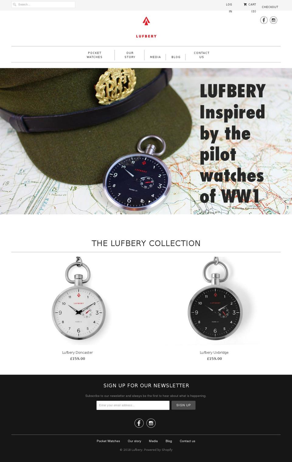 lufberywatches.com shopify website screenshot
