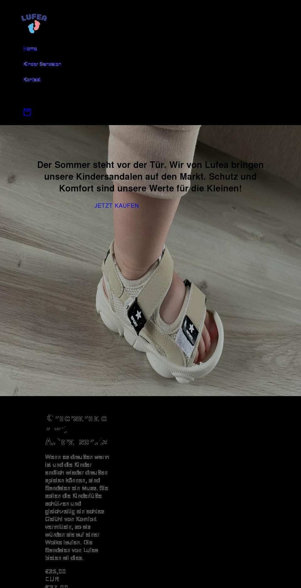 lufea.com shopify website screenshot