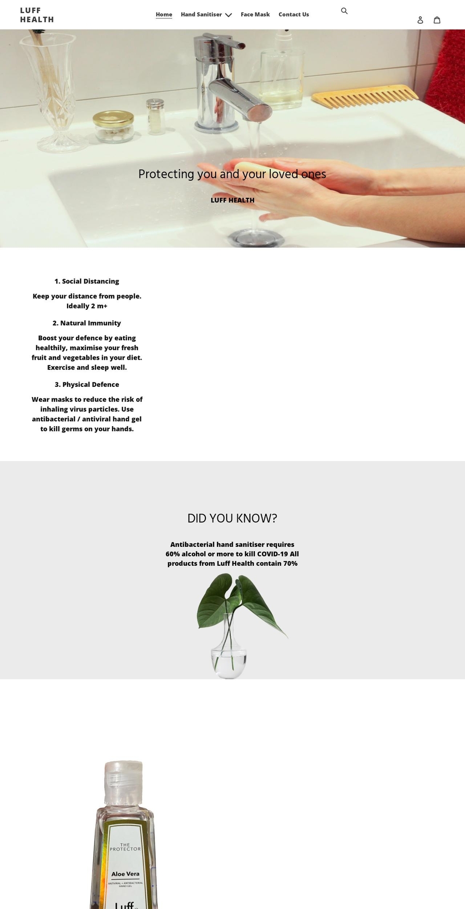 luffhealth.com shopify website screenshot