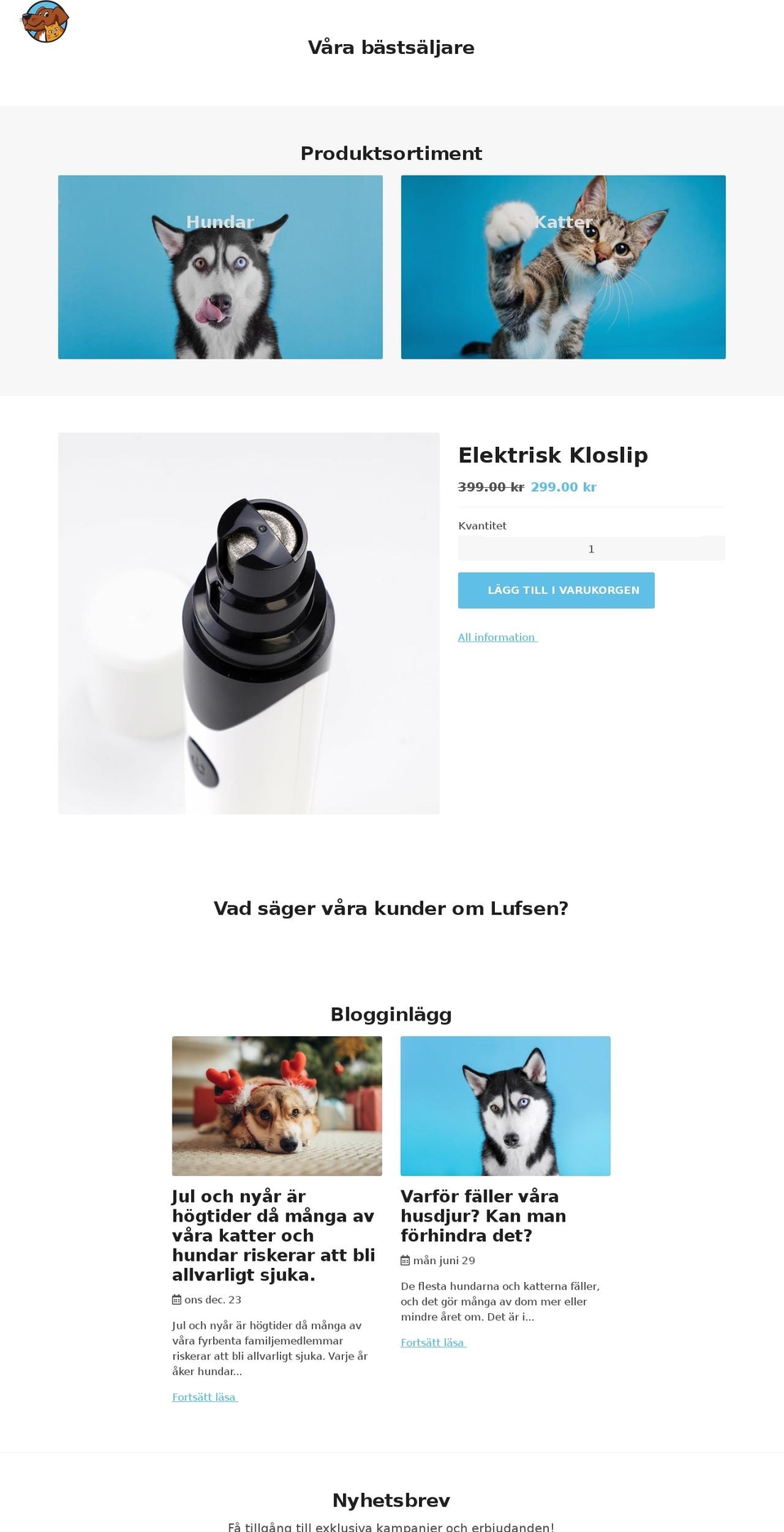 lufsen.se shopify website screenshot